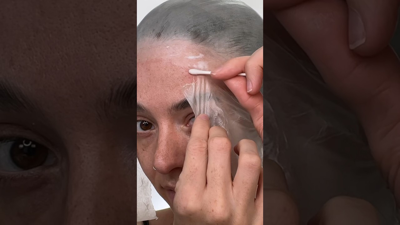 how to apply glatzan bald caps 👩🏻&zwj;🦲🎨 ft @KryolanOfficial #sfxtutorial #creativemakeup #bald