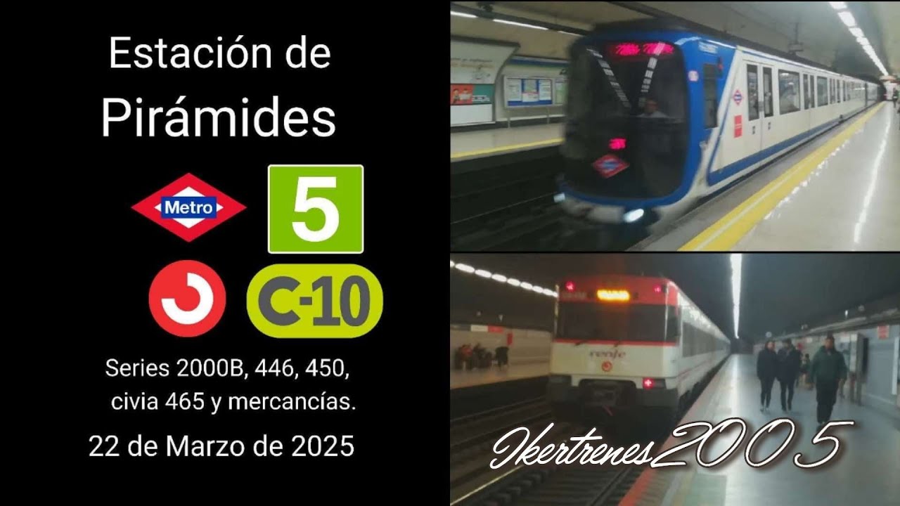 Metro de Madrid L5 y Renfe Cercanías C10 | Estación Pirámides