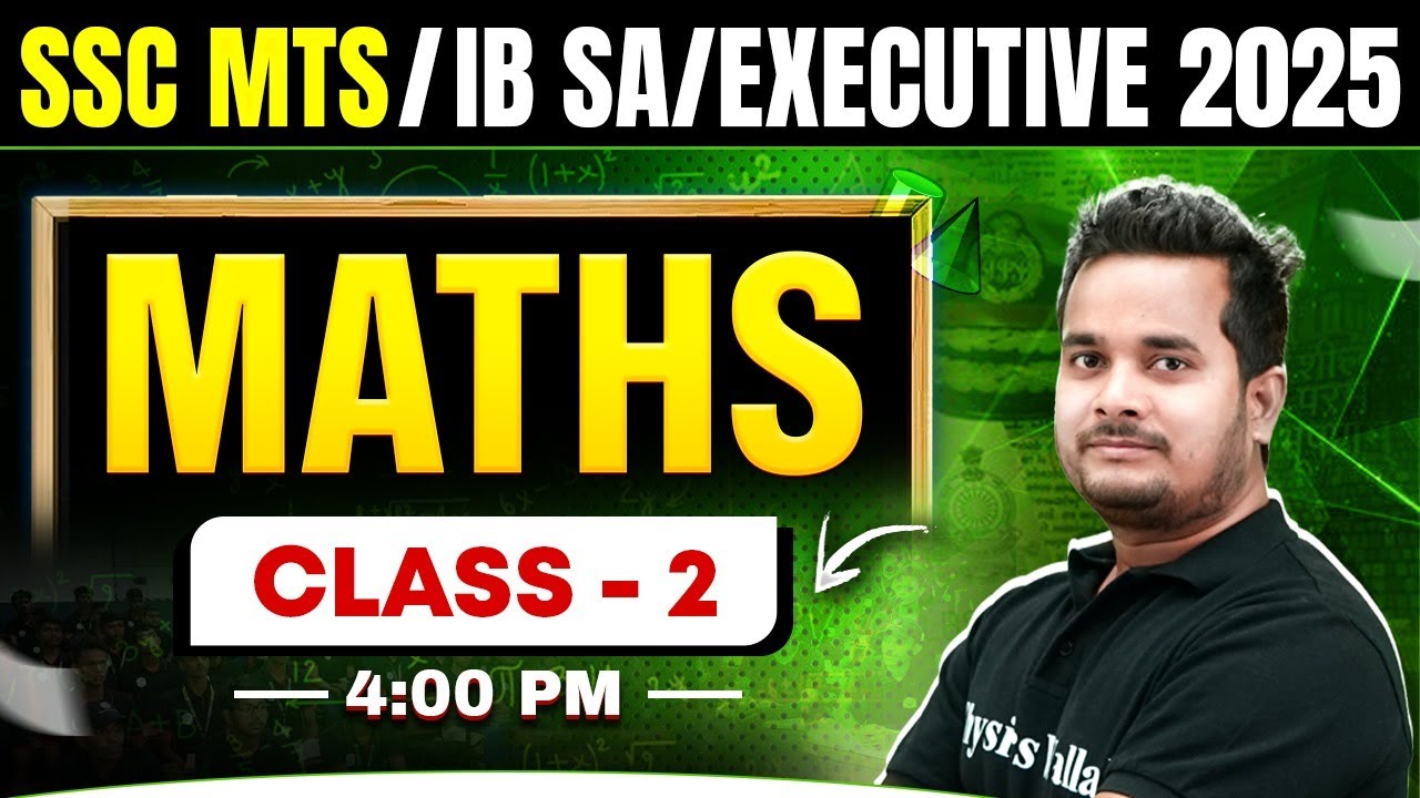 IB SA/Executive Maths Class 2025 | Maths Most Expected Questions | SSC MTS Maths By Shubham Sir