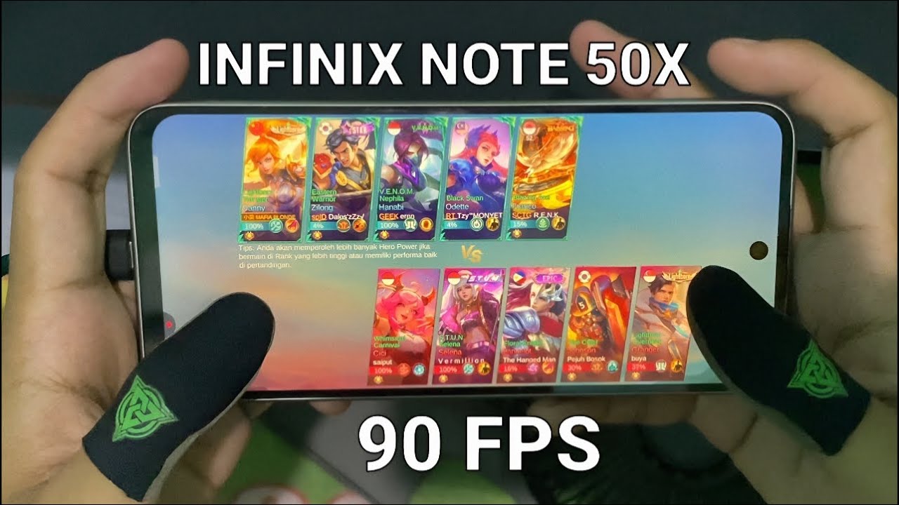 Infinix Note 50x test Fanny Mobile Legends | Mediatek Dimensity 7300🔥🔥