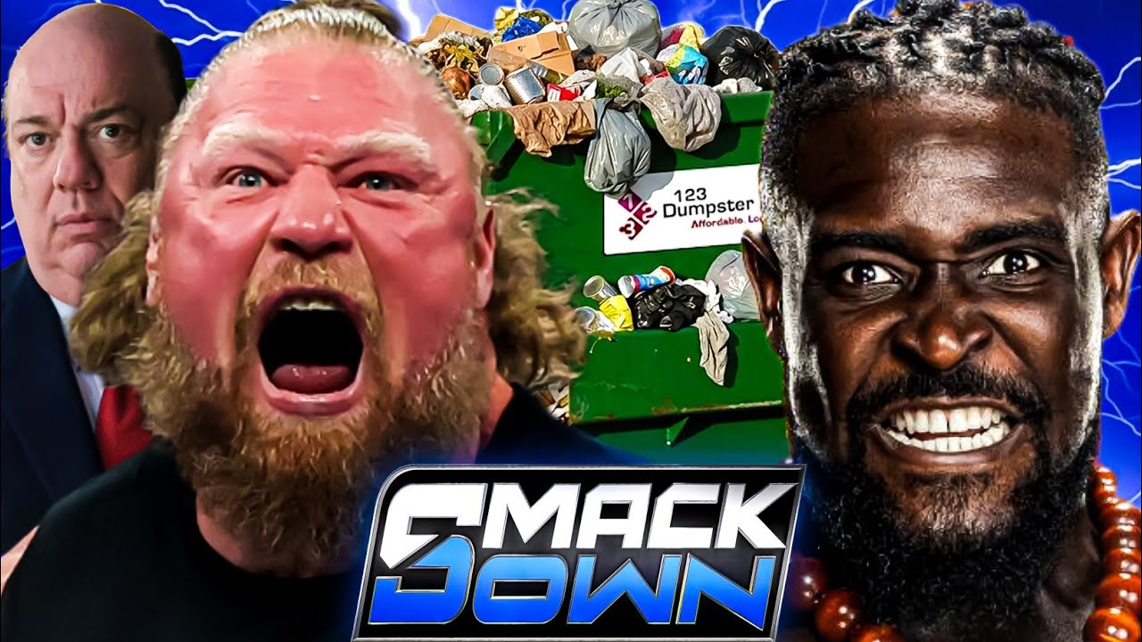Матч Оба Феми против Брока Леснара в мусорном контейнере на WWE Smackdown 13 марта 2026 года | Ге...