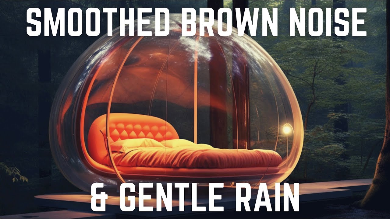 Extra Resonant Rich Brown Noise & Gentle Rain with Thunder | 12 hours | Black Screen | No Midway Ads