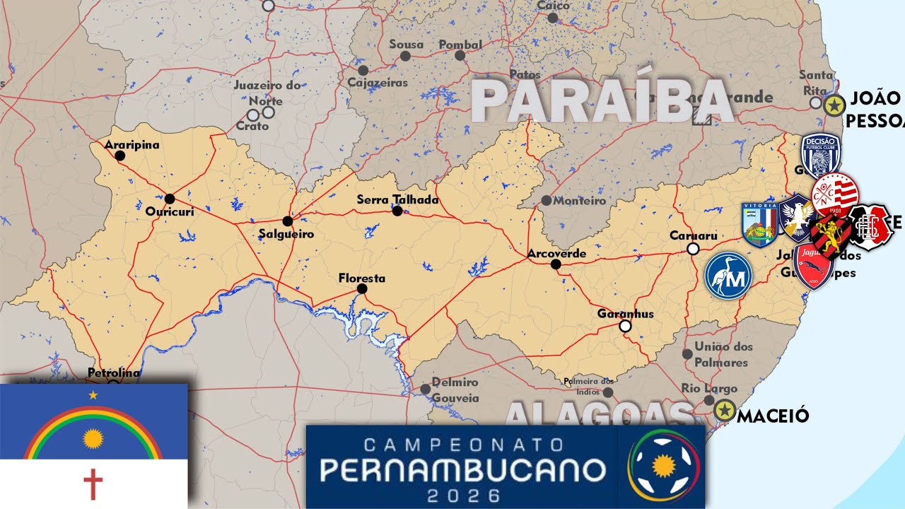 Pernambucano 2026 - Clubes, Cidades e Estádios