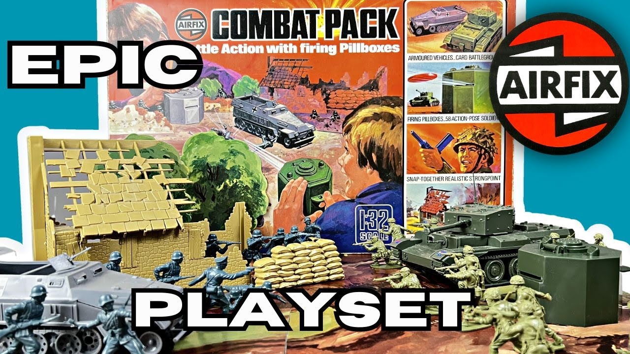 The Somewhat Legendary Combat Pack From Airfix Is A 1/32 Vintage Plastic Toy Soldier Classic!!
