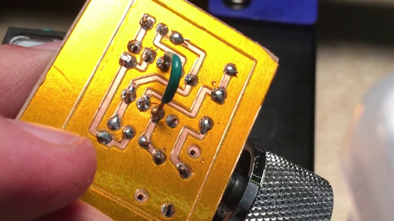 Working 555 toy piano PCB cut with Cricut