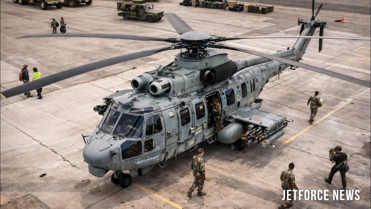 Вертолёт EC725 — невероятно мощный военный «трудяга», используемый для выполнения самых сложных м...