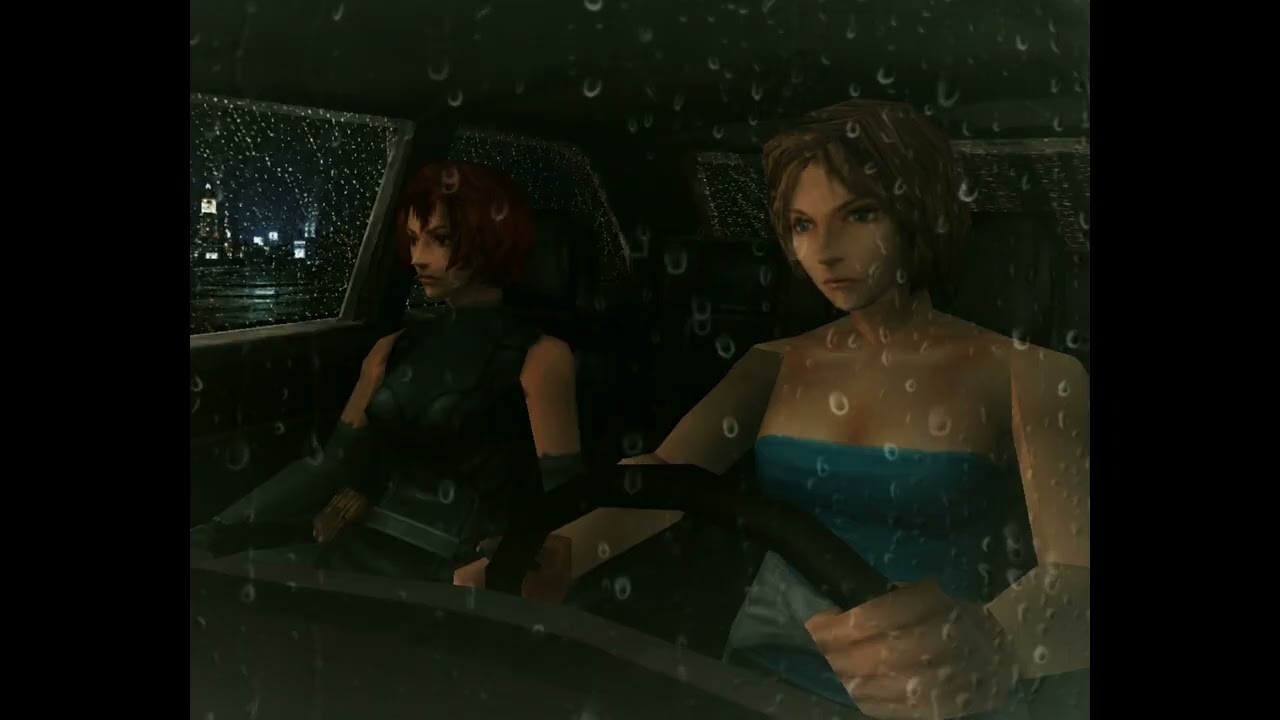 Jill & Regina Night Drive | Resident Evil 3 x Dino Crisis Ambient Mix | Rainy Car Ride