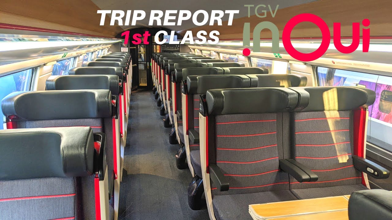 Первый класс на скоростном поезде TGV inoui из Бреста в Париж