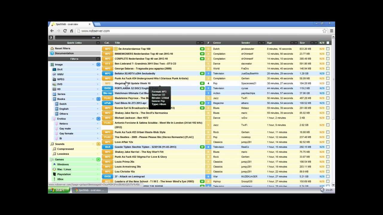 NZB server handleiding