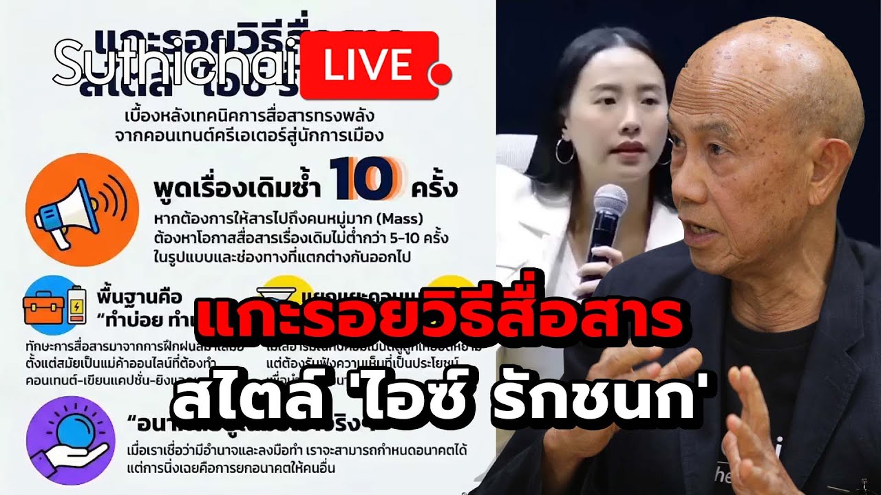 แกะรอยวิธีสื่อสารสไตล์ 'ไอซ์ รักชนก' : Suthichai live 29-1-2569
