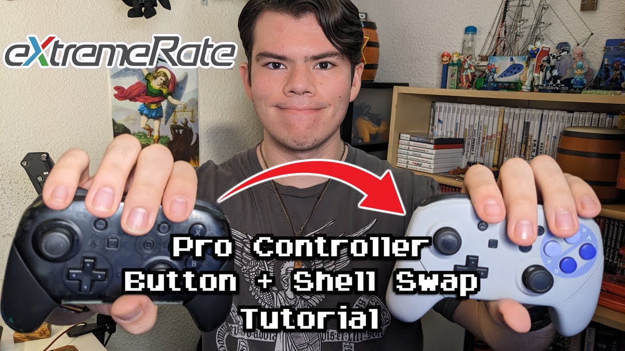 Switch Pro Controller Button & Shell Swap Tutorial | eXtremeRate SNES styled shell