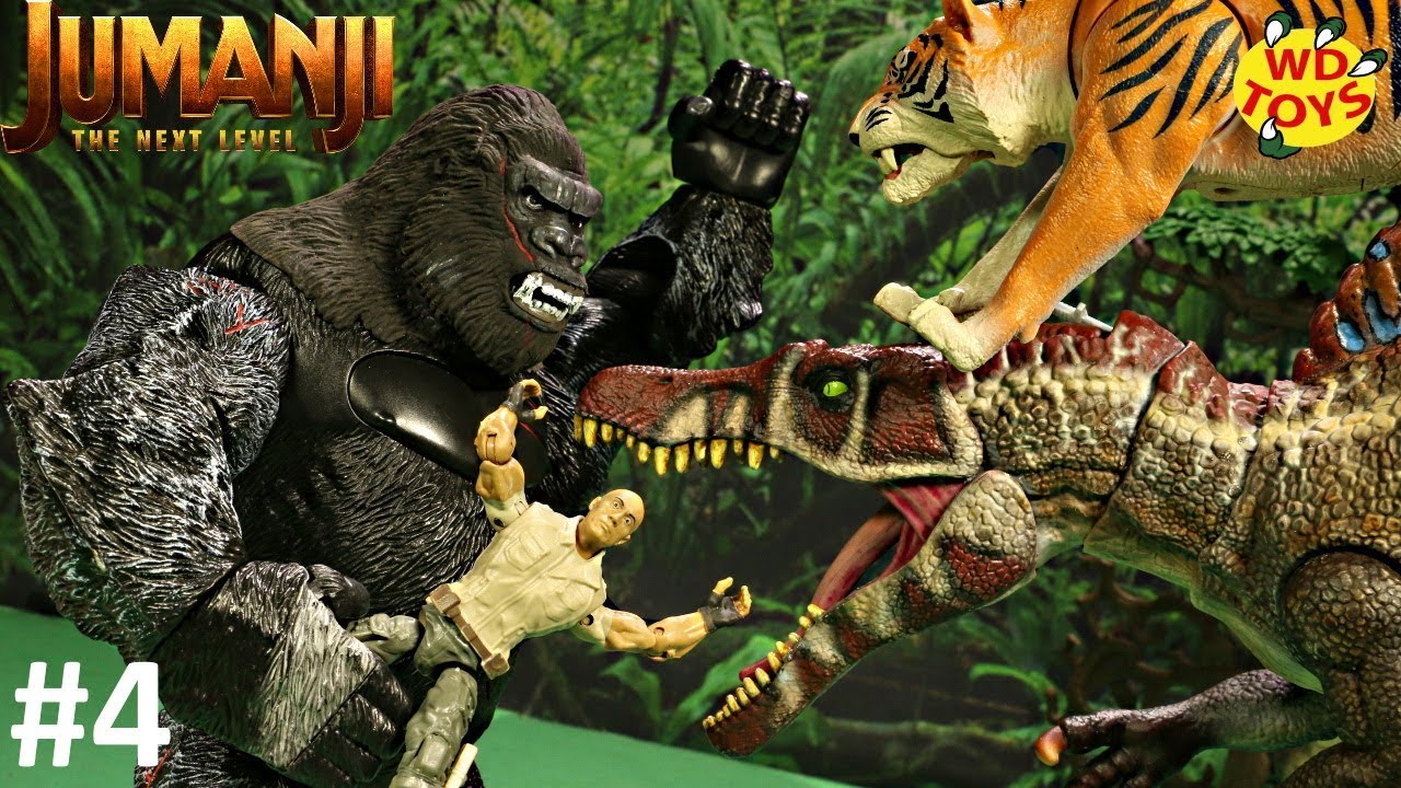 New Jumanji 3 The Next level Toys EP4 Ferocious Tiger Action Figures Unboxed Dinosaur Toys Walmart