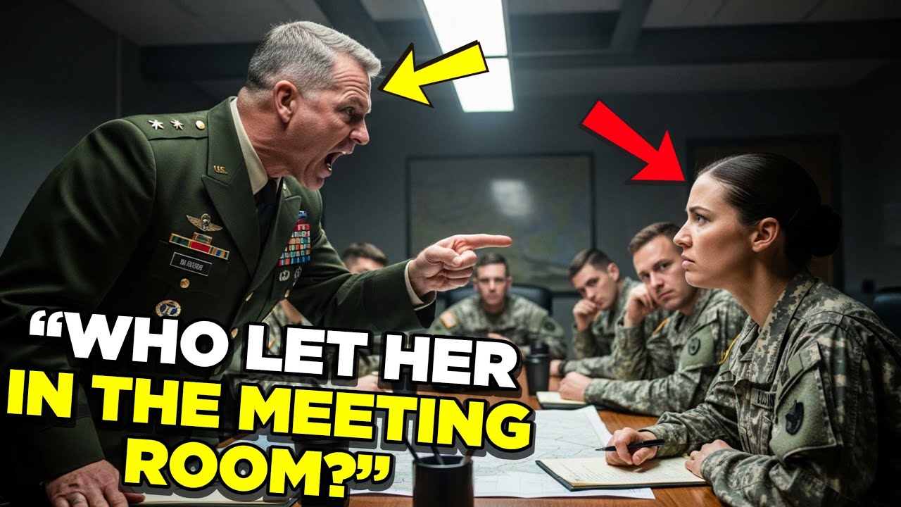 “Who Let Her in the Meeting Room?” Sergeant Screamed — Turns Out She’s Base General