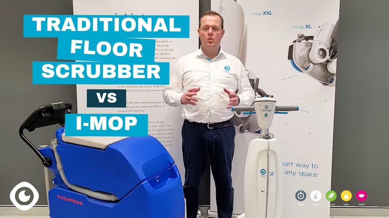 Traditional Floor Scrubbers vs i-mop from i-team ANZ