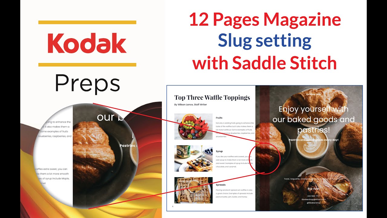 24 (12 Pages) Magazine Slug setting with Saddle Stitch | Ai