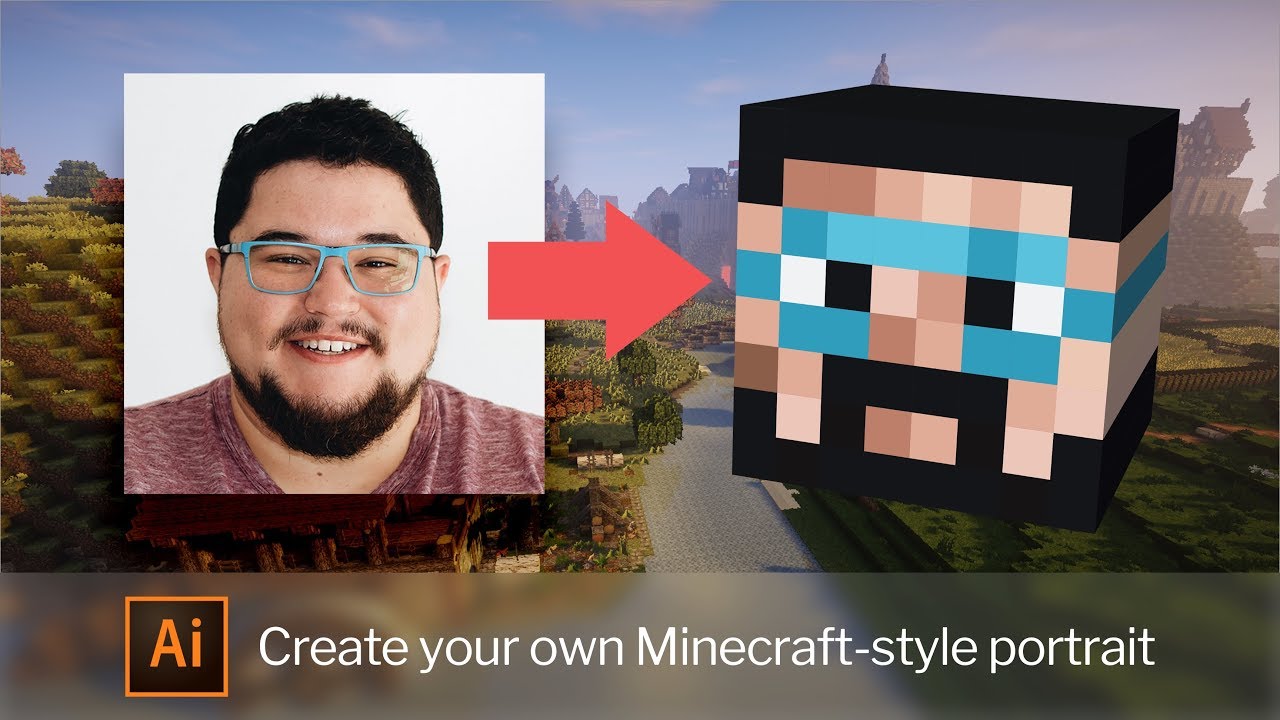 Make your own 3D Minecraft Portraits in Adobe Illustrator