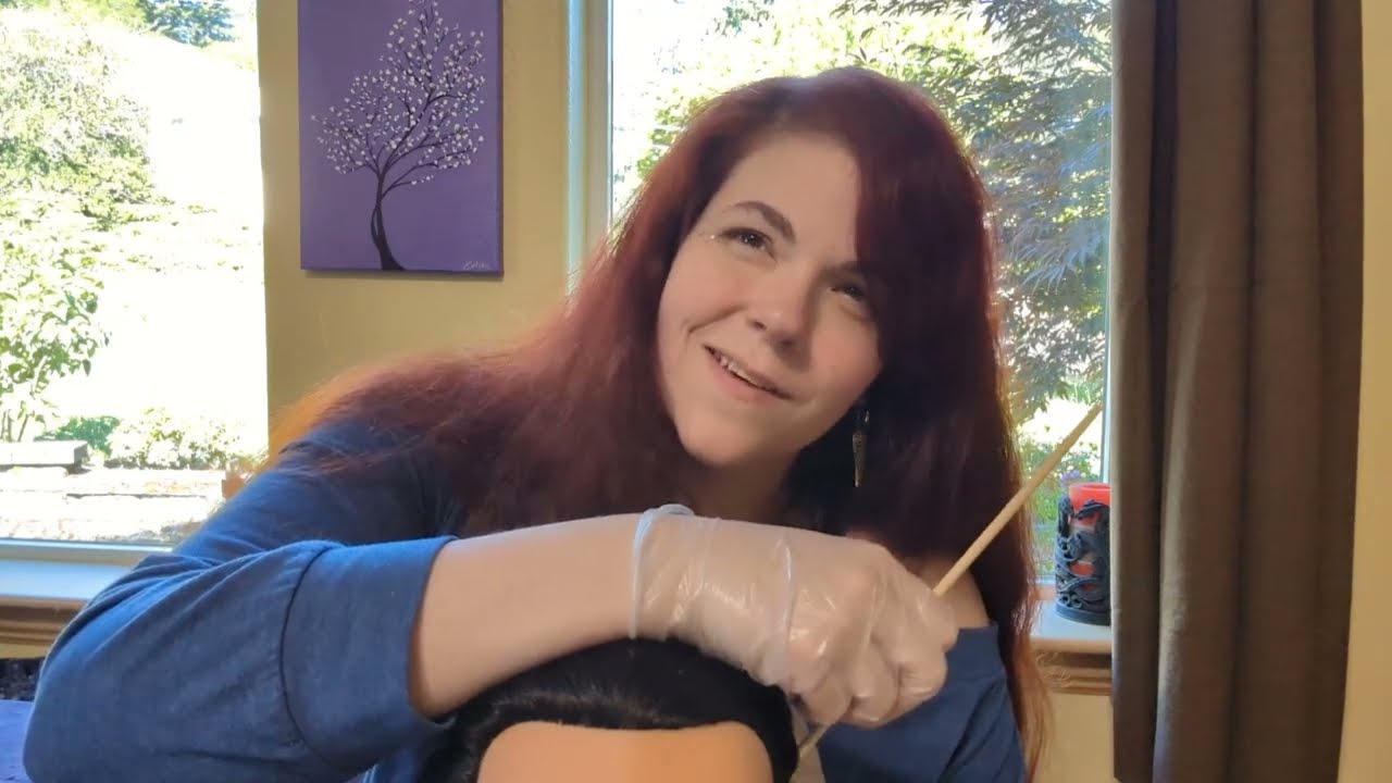 ASMR - Scalp Scratching and Hair Styling Roleplay - Gloves, Picks, Brushing and Friendly Advice