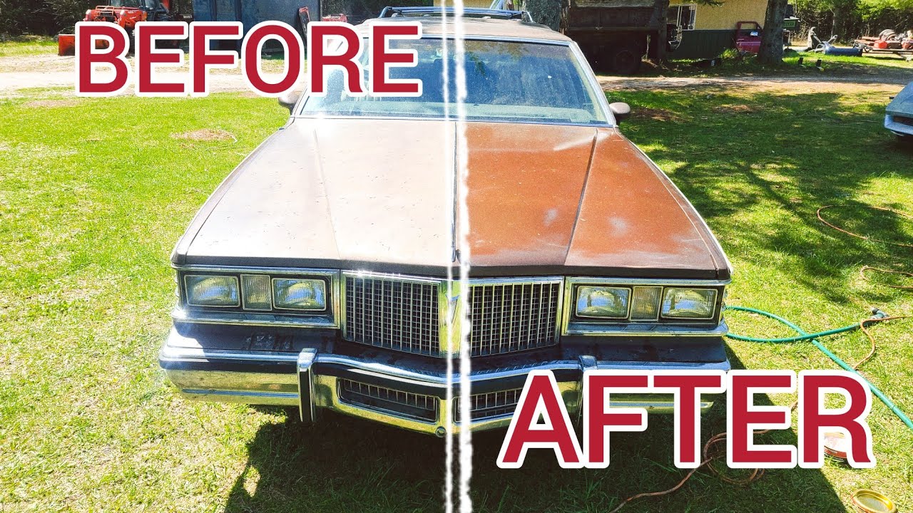 Buff Polish and shine on this 1981 pontiac bonneville safari station wagon