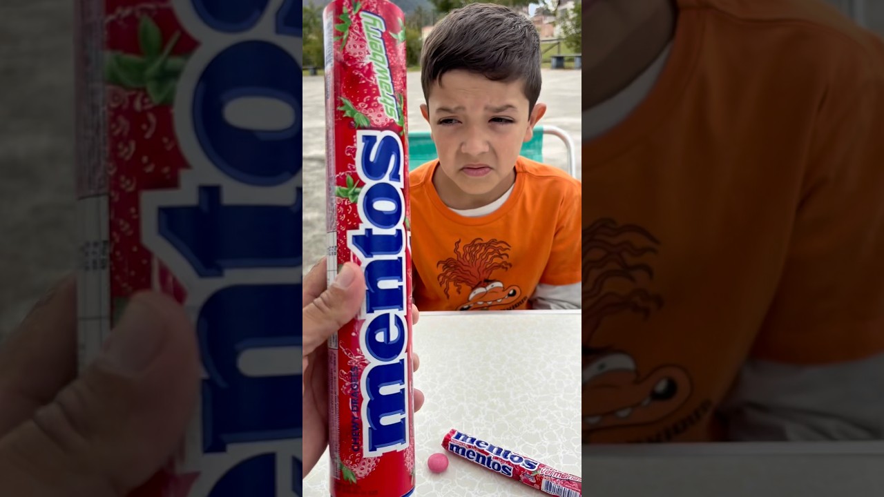 FEZ O PAI COMPRAR MENTOS GIGANTE, MAS N&Atilde;O GOSTOU #shorts