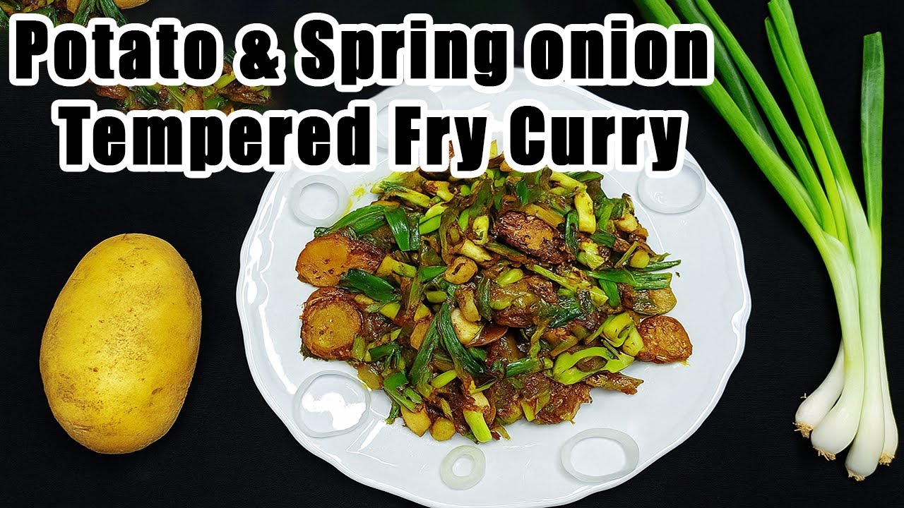 Potato & Spring Onion Tempered Fry Curry | Easy Sri Lankan Style Recipe 🍽️ | Potato & Onion Tempered