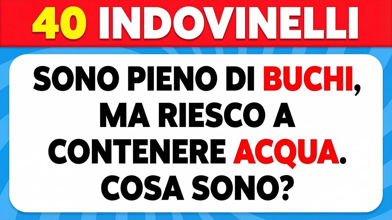 Solo Un Genio Riesce a Risolvere Questi Indovinelli 🤯🔥 40 Indovinelli