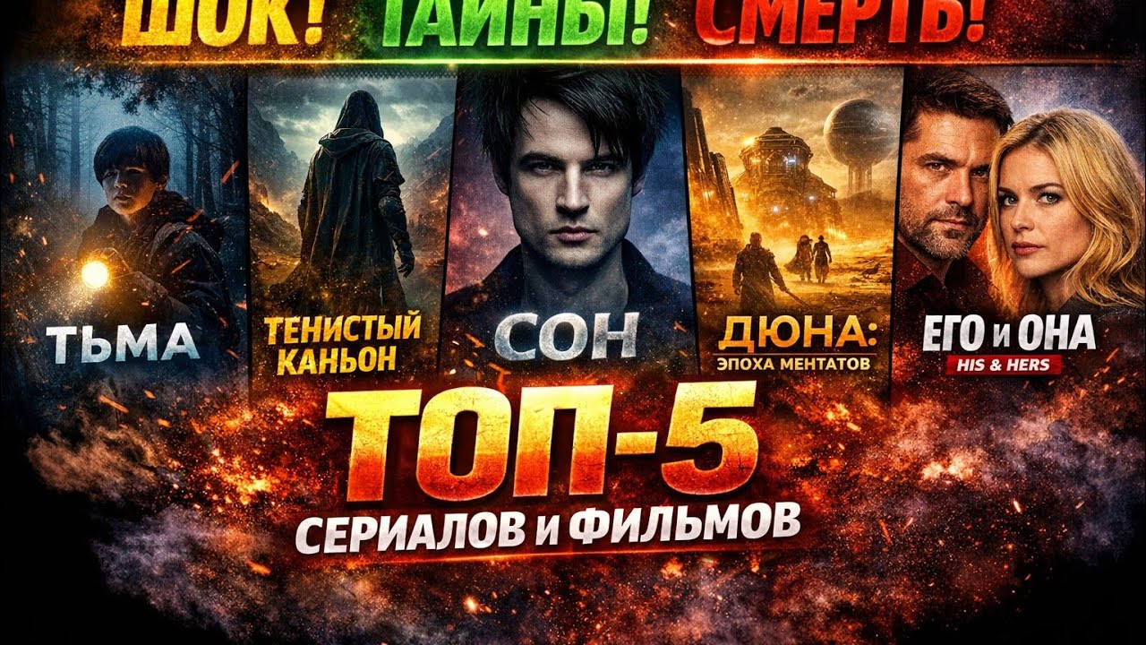 Топ-5 сериалов и фильмов, которые затянут вас с первых секунд! 🔥 Шок, Тайны и Смертельные Истории