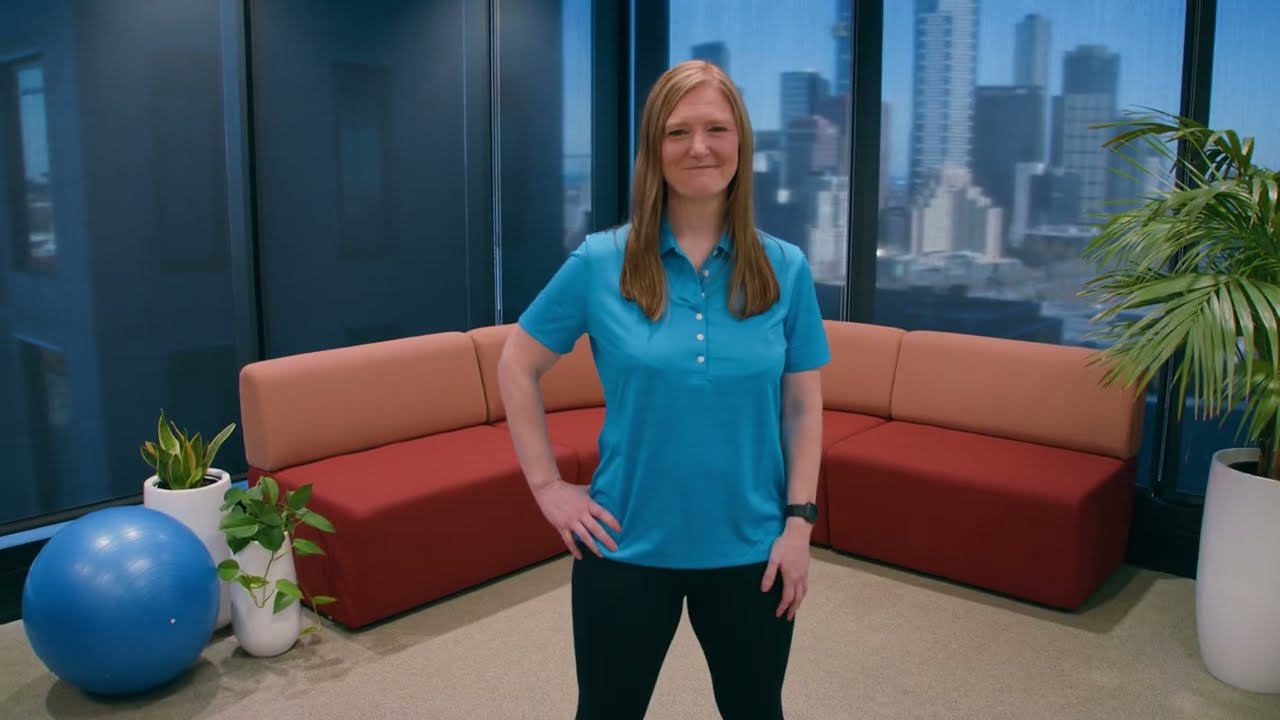 Lower back stretches with Bupa physiotherapist Carly Stewart