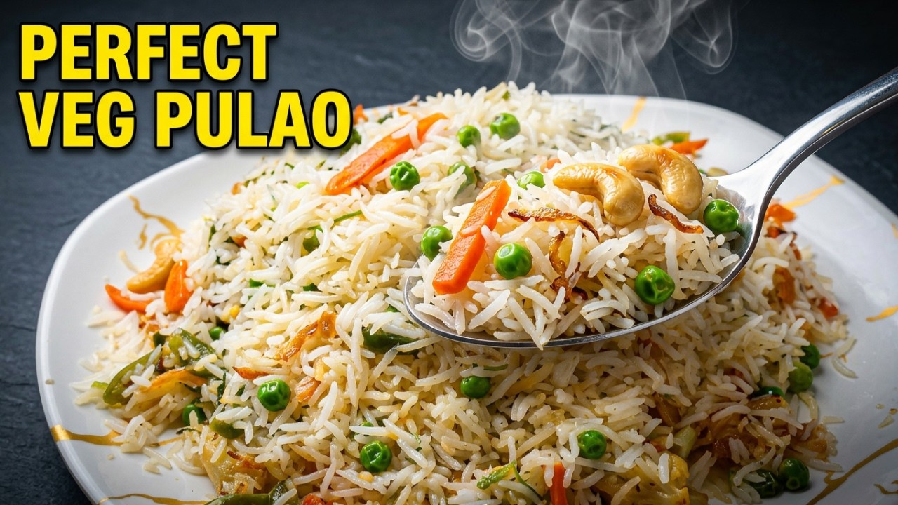 Mixed Vegetable Pulao Recipe | How to Make Veg Biryani Style Pulao | Easy Rice Recipes for Lunch Box