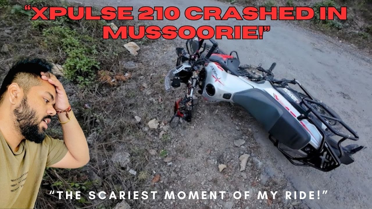 XPULSE 210 CRASHED IN MUSSOORIE | XPULSE 210 FALL WHILE EXPLORING MUSSOORIE | Jae Singh Vlogs