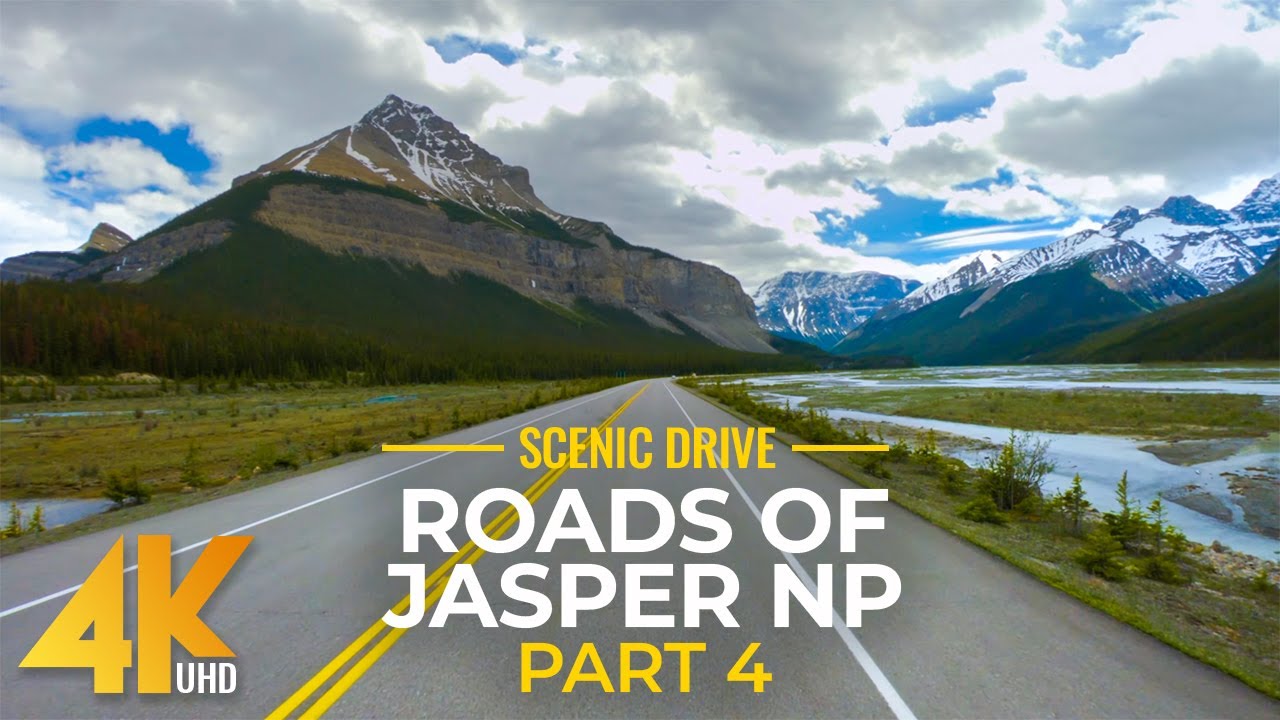 Exploring the Beauty of Jasper National Park (Canada) from a Car - 4K Scenic Drive Video - Part 4