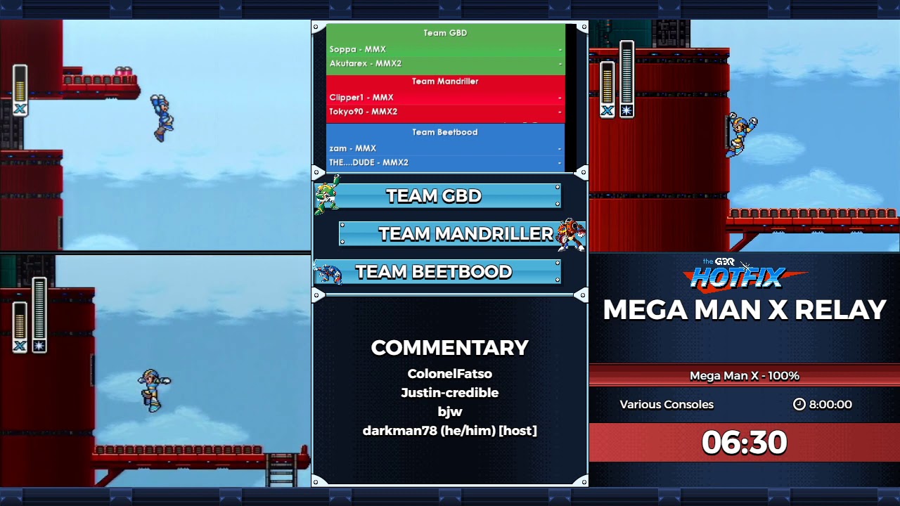 Mega Man X1-8 Team Relay Race - AGDQ HOTFIX 05/31/2020