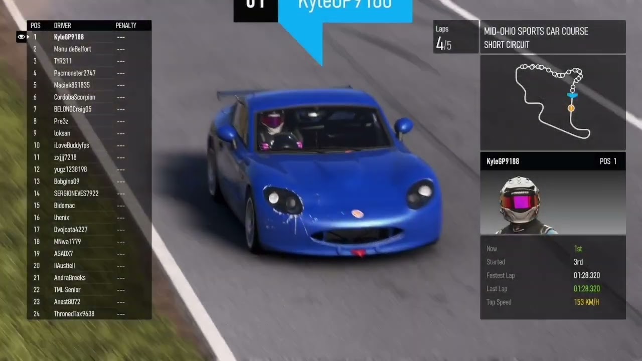 Mid-Ohio Sports Car Course Live Race - 2019 Ginetta G40 Junior 75kw #forza #simracing 