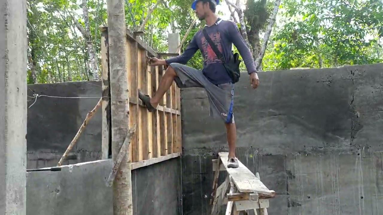 pembuatan dinding cor