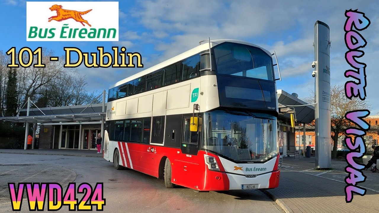 FULL Route Visual ~ Bus Éireann VWD424 ~ Volvo B5TL ~ Route: 101 (Drogheda - Dublin Busarás)