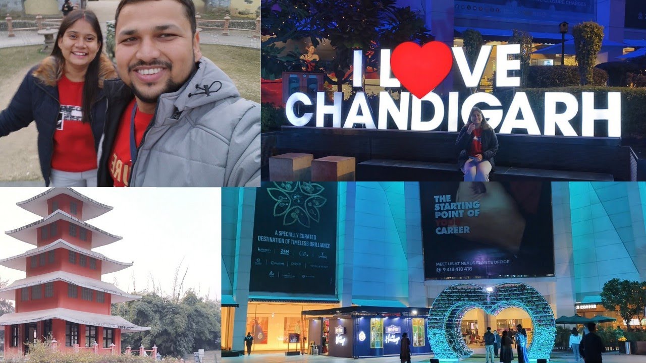 Chandigarh Pahuch Gaye😍♥️| Japanese Garden✨| Elante Mall💕 | Couple Vlogs🧿