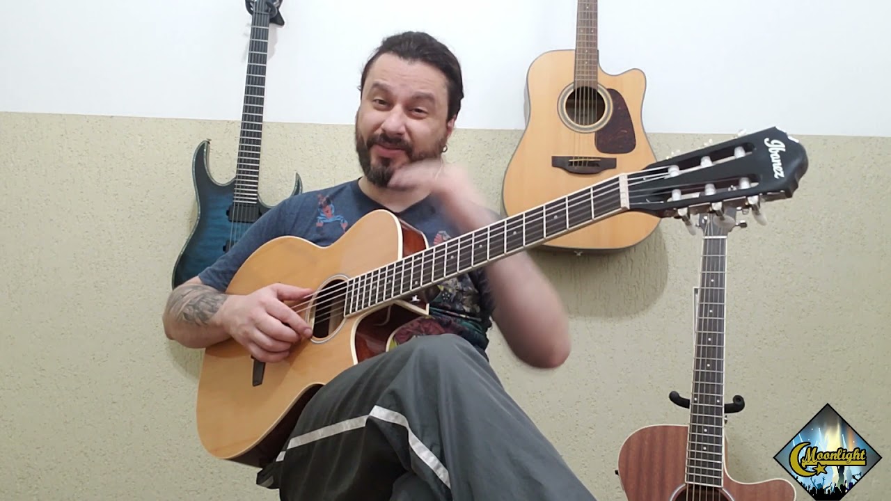 Review Moonlight - Violão Ibanez AEG7 TN Nylon Flat * Escutem com o fone de ouvido *
