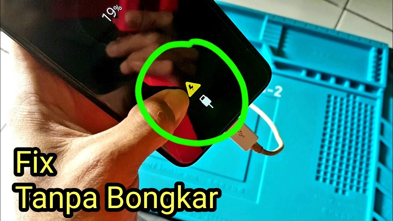 Cara mengatasi ikon tanda seru segitiga petir muncul saat hp dicas pengisian lambat samsung j6 plus