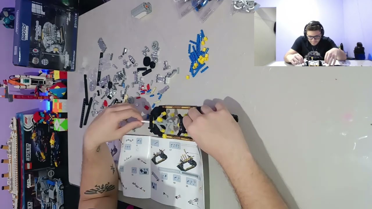 Montando Motor V8 - Blocos de montar - Funciona de verdade