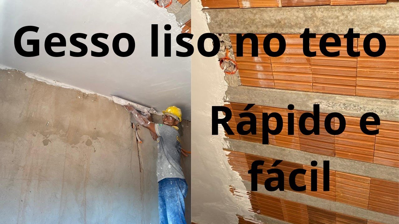 Gesso liso no teto - rápido e fácil 👍