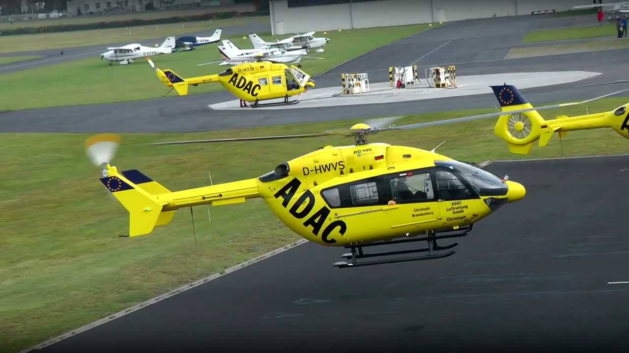 ADAC Rettungshubschrauber Impressionen Flugplatz Bonn Hangelar [FULL HD]