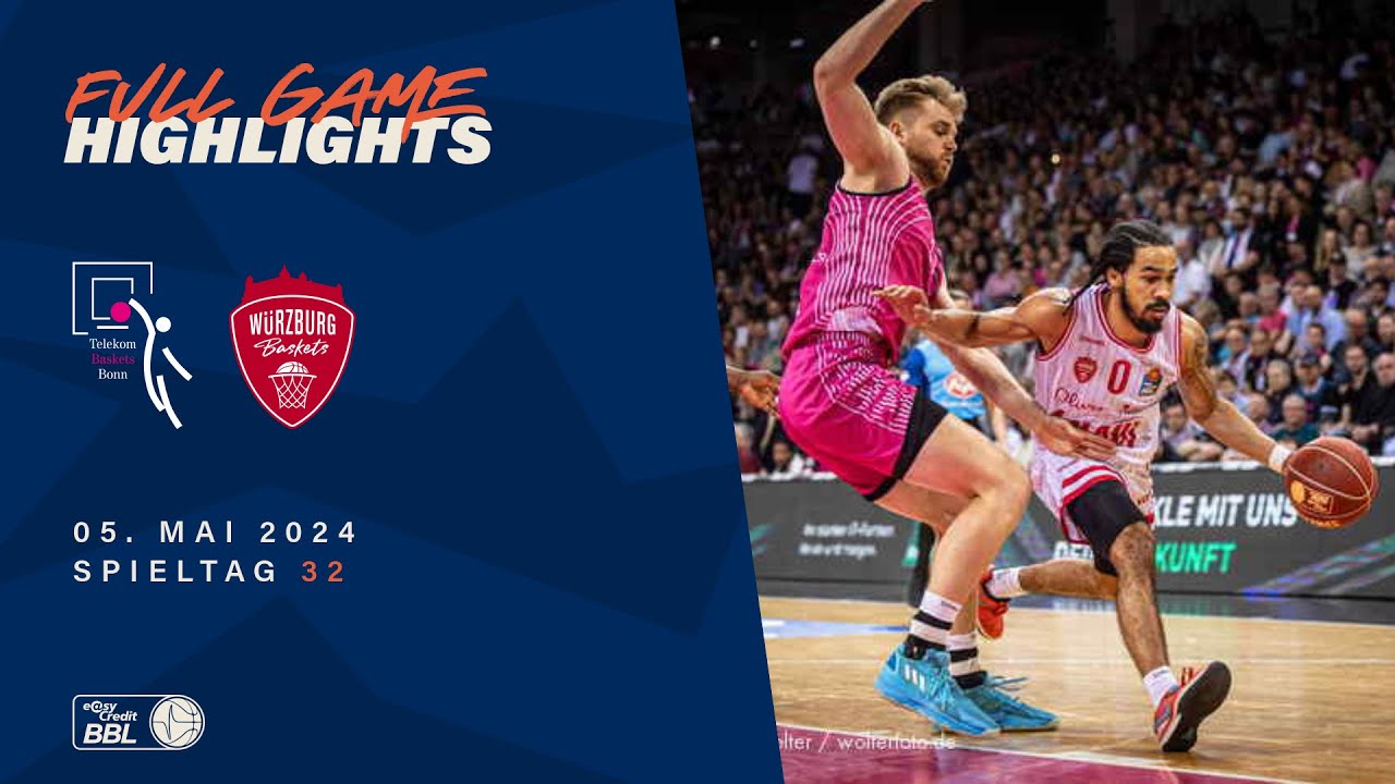 Telekom Baskets Bonn vs Würzburg Baskets - Full Game Highlights - Spieltag 32, Saison 23/24