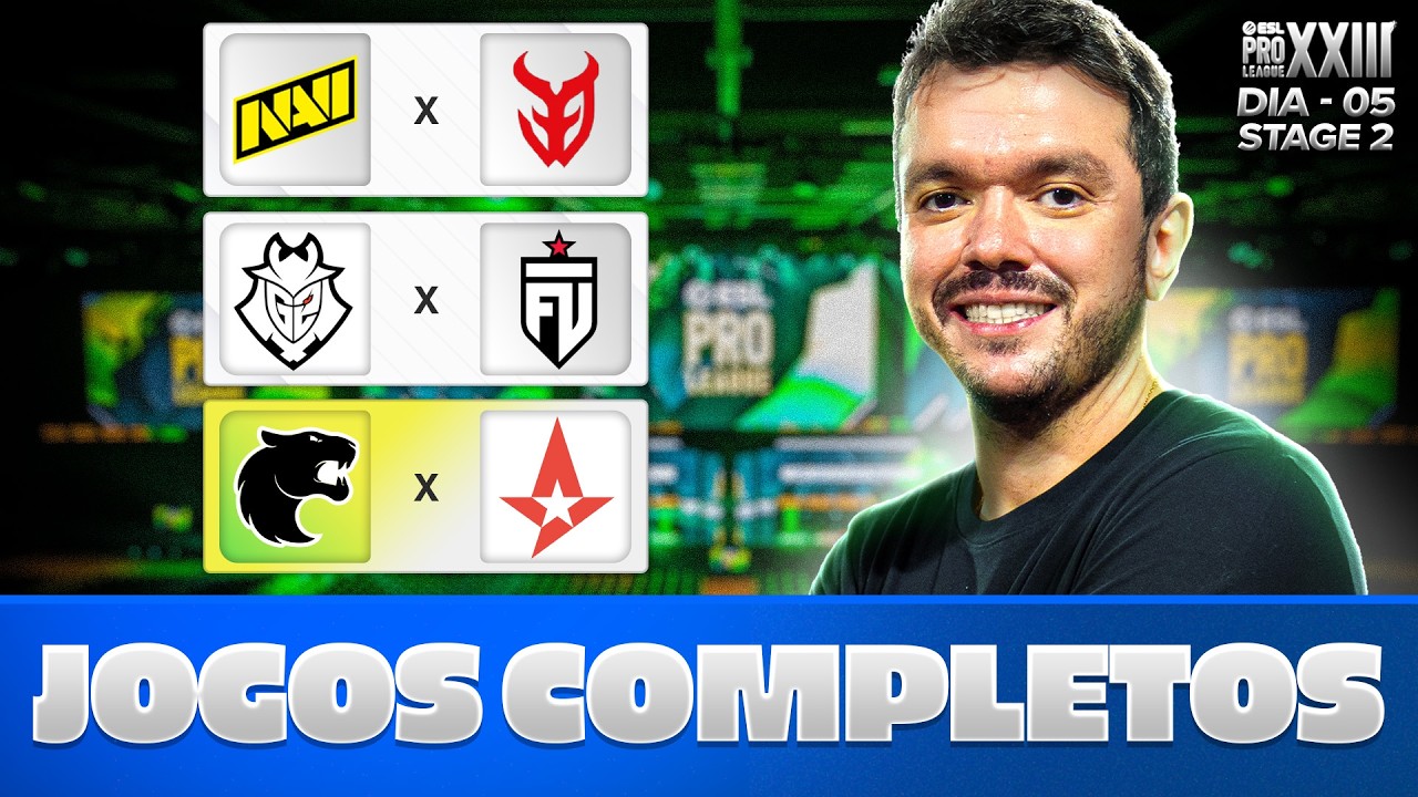 NAVI x 3DMAX | ESL PRO LEAGUE SEASON 23 STAGE 2 | DIA 5 - !socio - Siga @Gaules nas redes sociais!