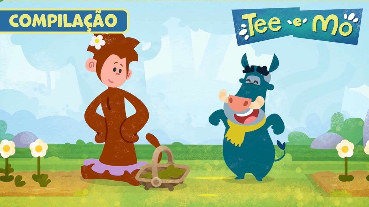 Tee começa a jardinar! 🙈 Tee e Mo 🍌 Compilação de Clipes