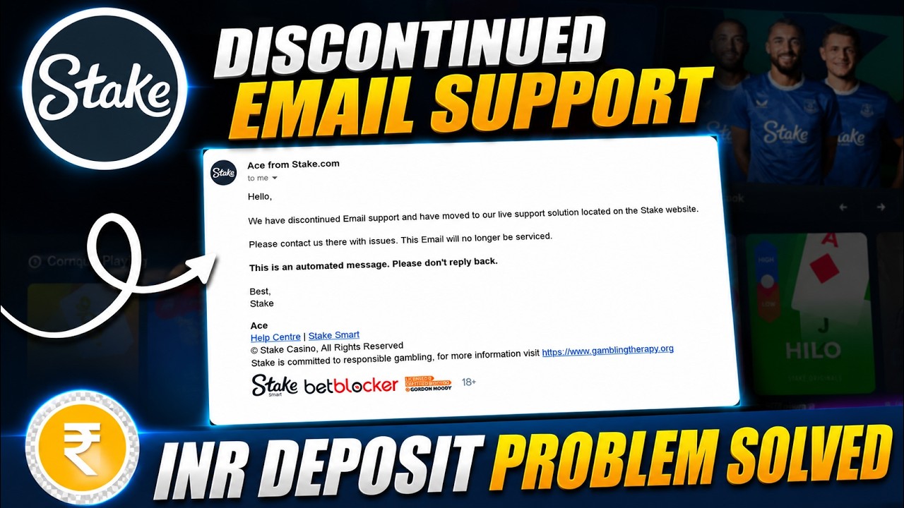 Stake INR Deposit Problem Solved || Gmail Discontinued Error #fifaworldcup #cristianoronaldo