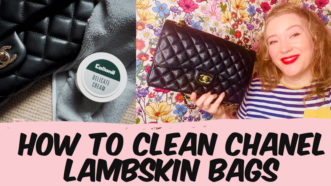 Chanel bags: How to clean & nourish lambskin leather handbags! Best Leather cream m
