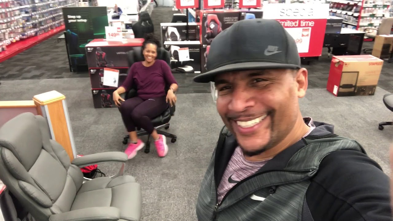 WENT TO STAPLES FOR A NEW OFFICE CHAIR!