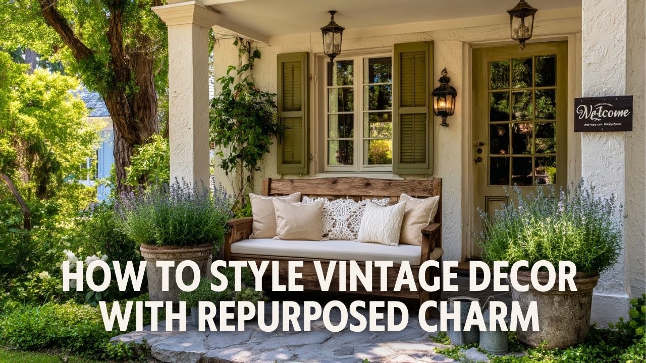 Olive & Cream French Country DIYs How to Style Vintage Decor with Repurposed Charm