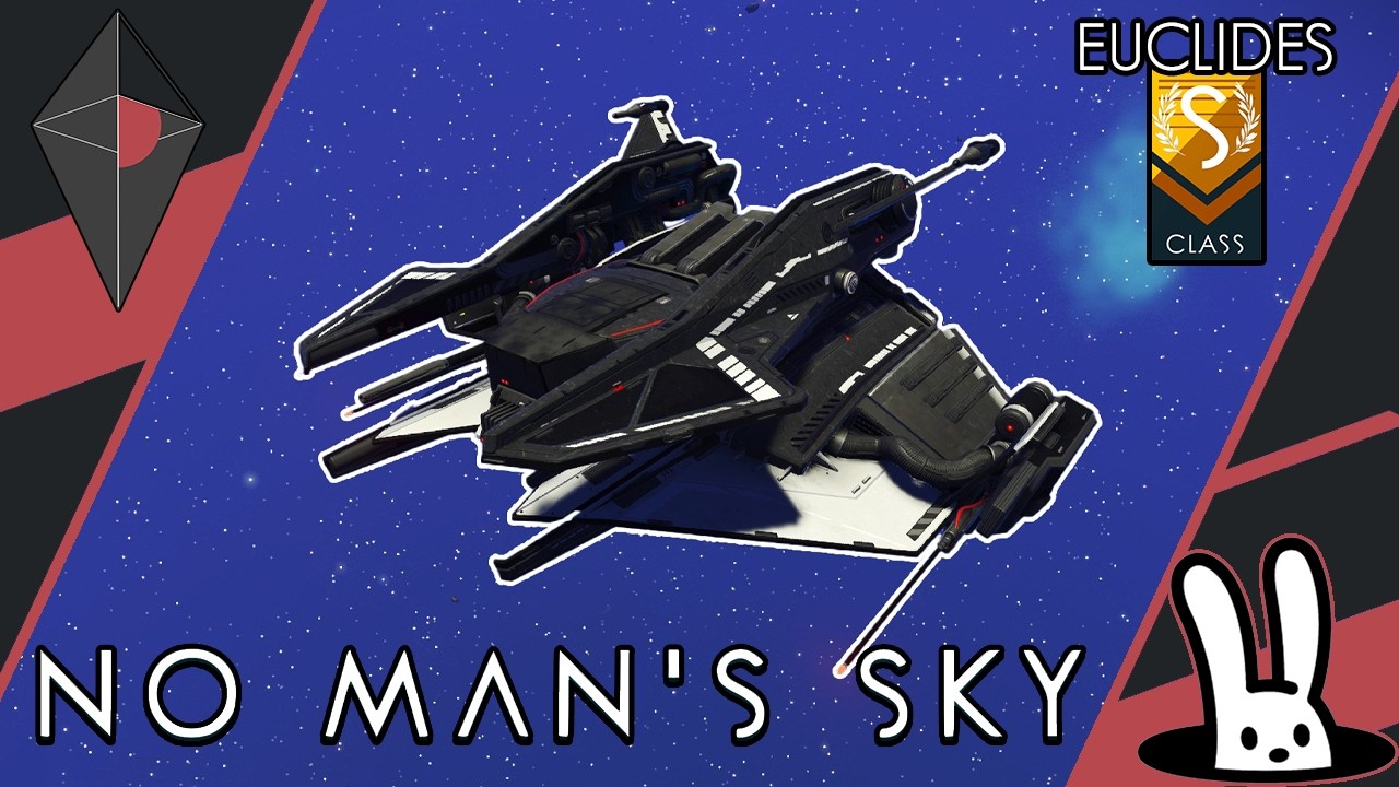 NO MAN'S SKY - Nave Sentinela preta e branca classe S