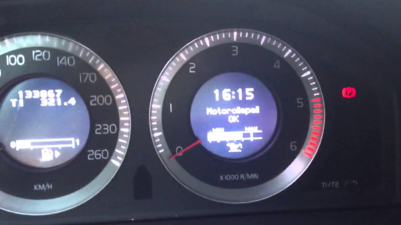HOW TO! Volvo S80 D5 205 hp engine oil check
