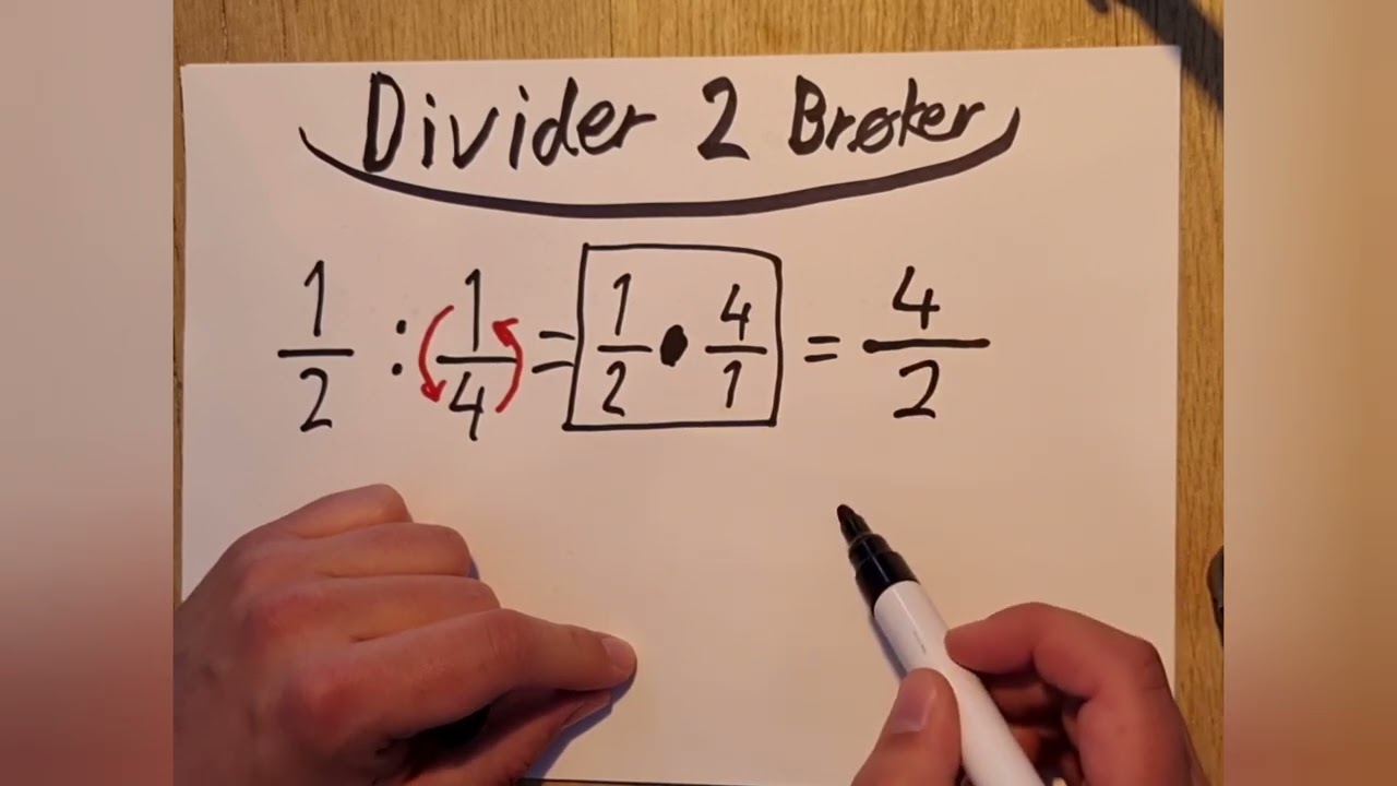 Divider brøk - Divider 2 brøker - Regn med brøker - Matematik